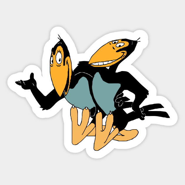 Heckle and Jeckle Sticker by kareemik